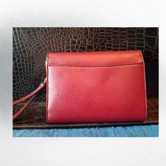 Calvin Klein soft leather handbag cranberry red - Picture 2 of 14
